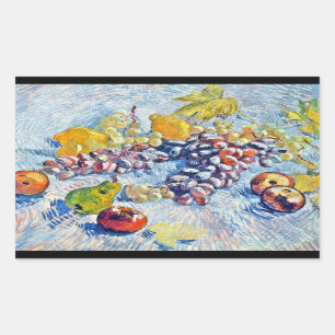 Grapes, Lemons, Pears and Apples Vincent van Gogh Rectangular Sticker