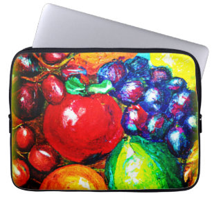 Grapes, Lime, Orange , Apple Fruits. Buy Now Laptop Sleeve