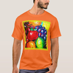 Grapes, Lime, Orange , Apple Fruits. Buy Now T-Shirt
