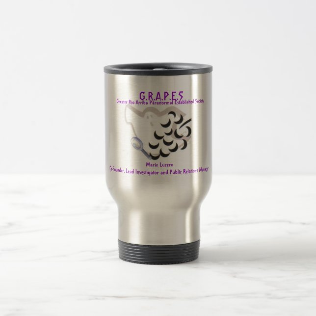 GRAPES Logo, G.R.A.P.E.S , Greater Rio Arriba P... Travel Mug (Center)