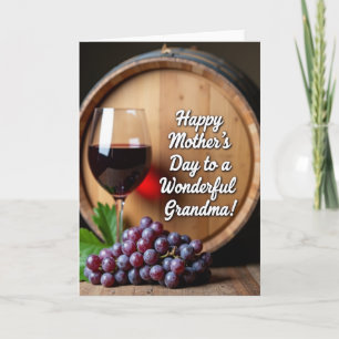 Grapes Mothers Day Barrel Card