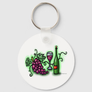 Grapes n Wine Key Ring