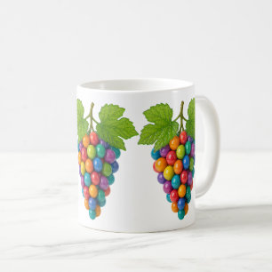 Grapes of colored grapes coffee mug