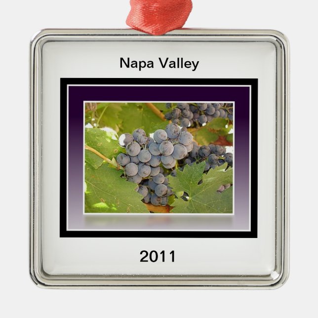 Grapes of Napa Metal Tree Decoration (Front)