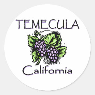 Grapes of Temecula Classic Round Sticker