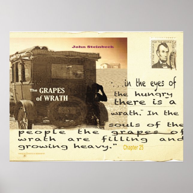 Grapes of Wrath image/text Poster (Front)