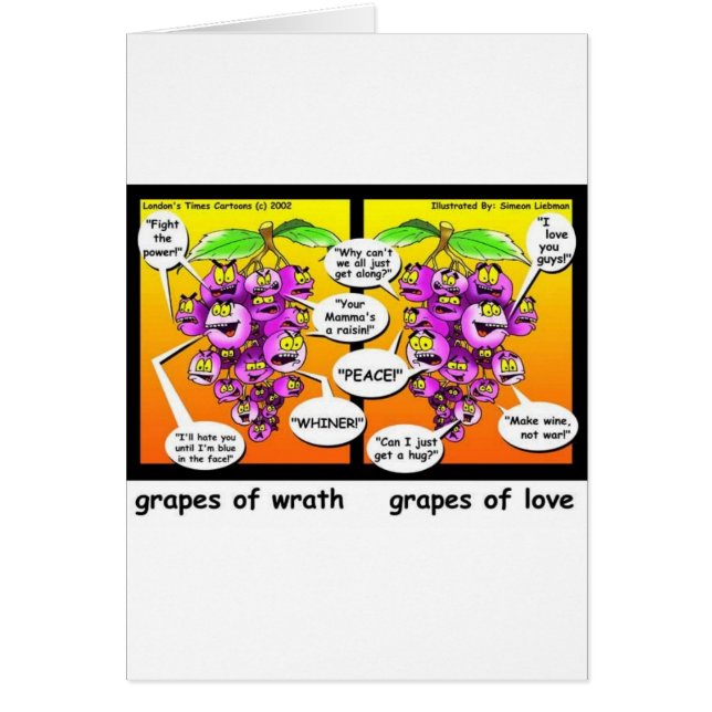 Grapes Of Wrath, Love, & War Funny Gifts & Tees (Front)
