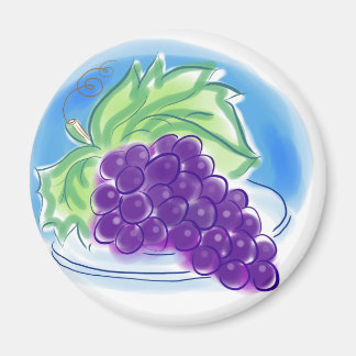 Grapes on a Plate Magnet