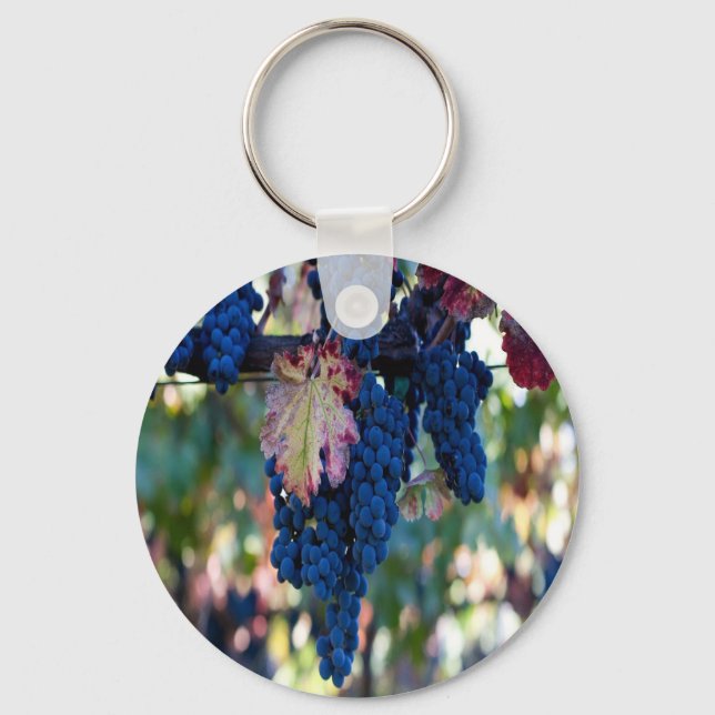 Grapes on a Vine Key Ring (Front)