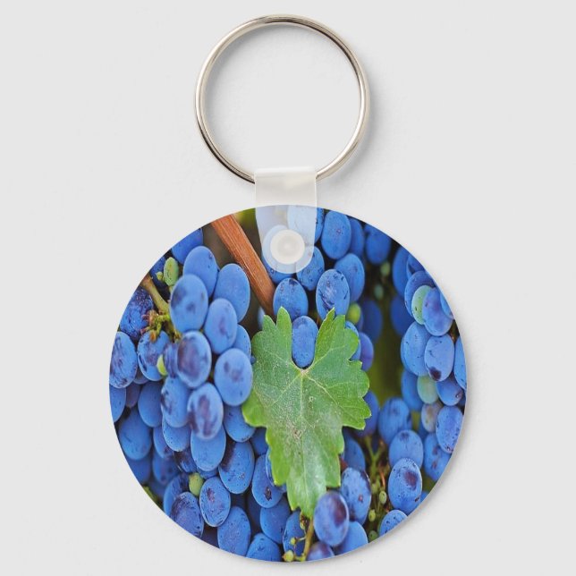 Grapes on a Vine Key Ring (Front)