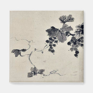 Grapes on a vine Ukiyo-e. Magnet