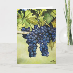 Grapes on the Vine Art Greeting Card