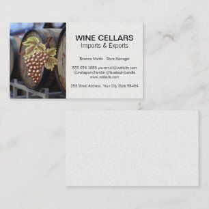 Grapes on the Vine Wine Barrels Appointment Card