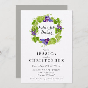 Grapes on the Vine Wine Rehearsal DinnerInvitation Invitation