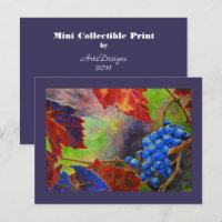 Grapes on Vine   Mini Collectable Prints