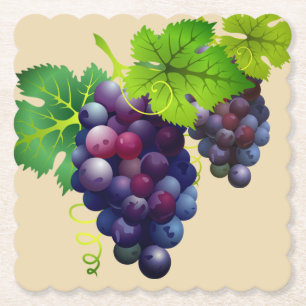 Grapes Paper Coasters