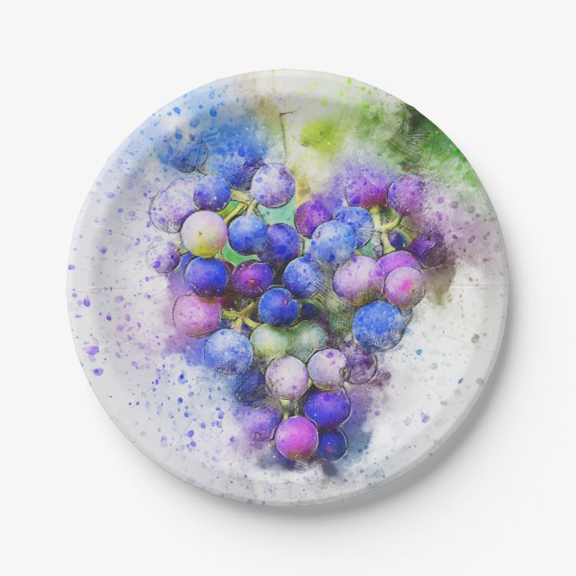 Grapes Paper Plate (Front)