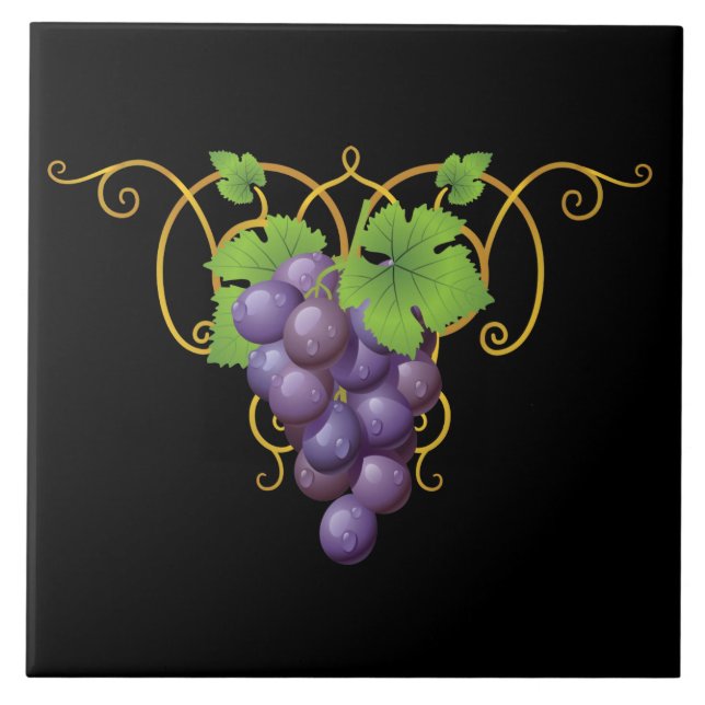 Grapes Print Tile (Front)