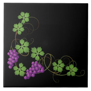Grapes Print Tile