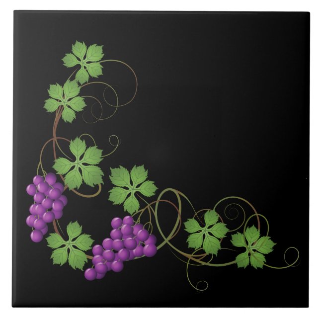 Grapes Print Tile (Front)