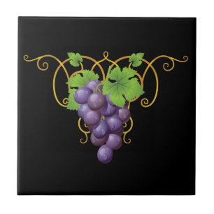 Grapes Print Tile