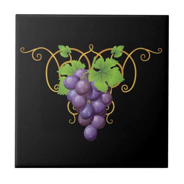 Grapes Print Tile (Front)