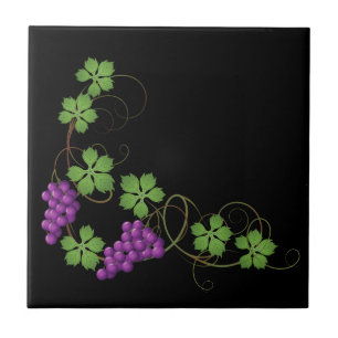 Grapes Print Tile