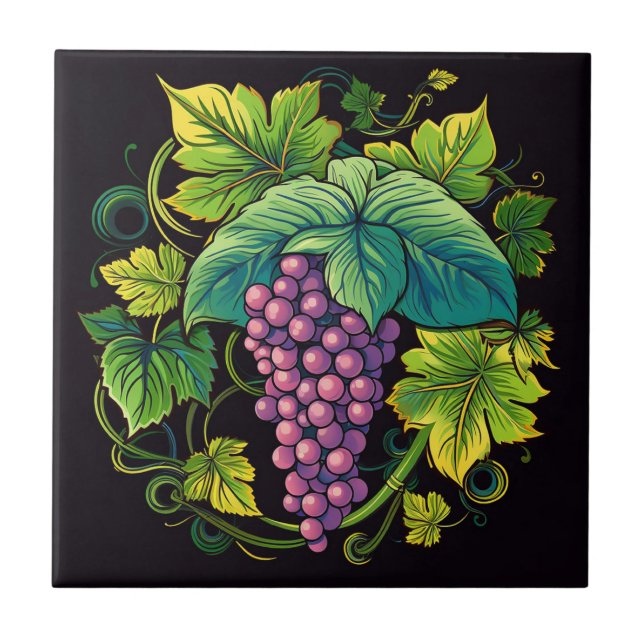 Grapes Print Tile (Front)