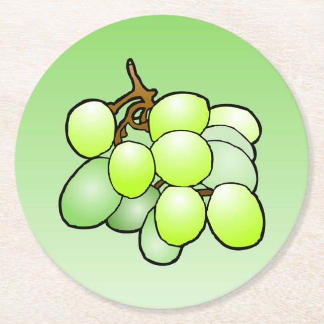 Grapes Pulp board coaster (Front)