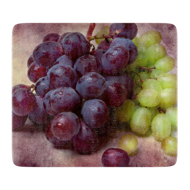 Grapes Red And Green Cutting Board (Front)