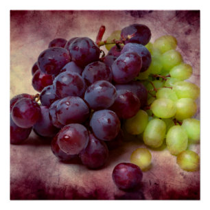 Grapes Red And Green Poster