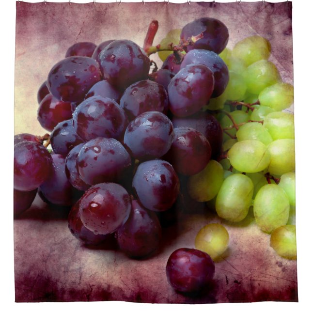Grapes Red And Green Shower Curtain (Front)