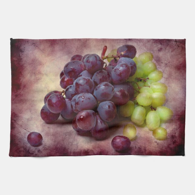 Grapes Red And Green Tea Towel (Horizontal)