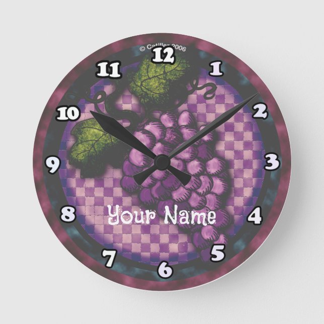 Grapes Round Clock (Front)