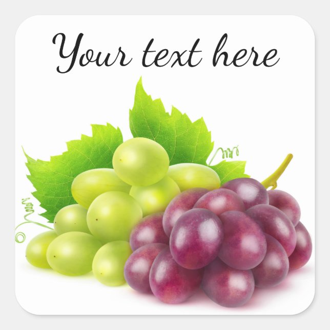 Grapes Square Sticker (Front)