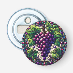 Grapes Stained Glass Bottle Opener