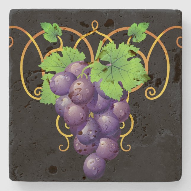 Grapes Stone Coaster (Front)