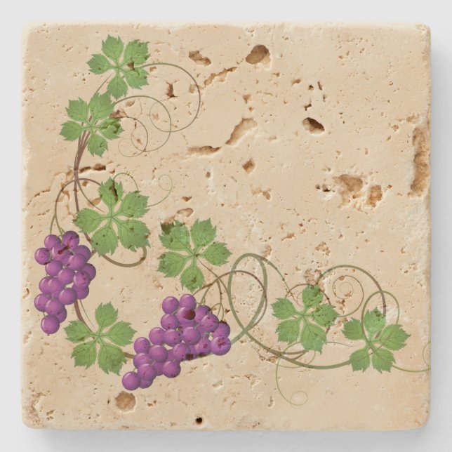 Grapes Stone Coaster (Front)