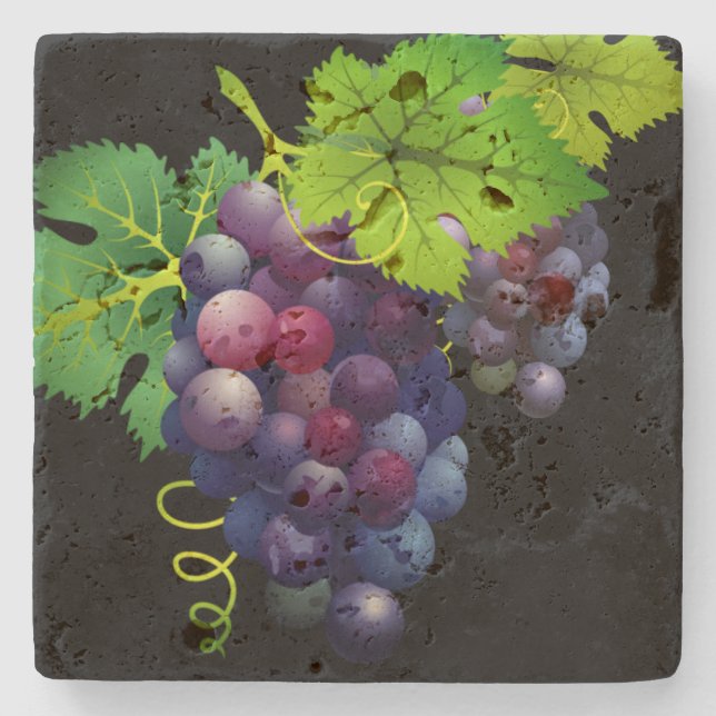Grapes Stone Coaster (Front)