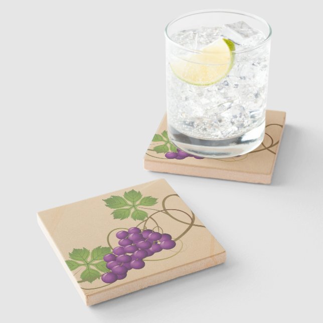 Grapes Stone Coaster (Side)