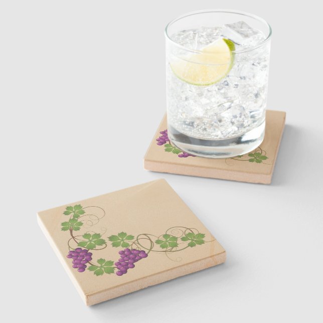 Grapes Stone Coaster (Side)