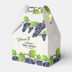 Grapes Vineyard Mediterranean Garden Wedding Favour Box