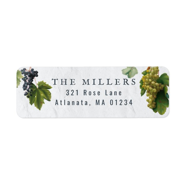 Grapes Vineyard Mediterranean Greek Island Address (Front)