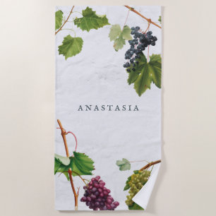 Grapes Vineyard Mediterranean Greek Island Beach Towel
