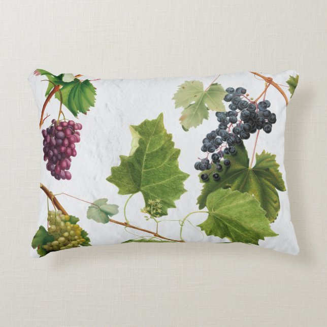 Grapes Vineyard Mediterranean Greek Island Decorative Cushion (Front)
