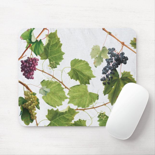 Grapes Vineyard Mediterranean Greek Island Mouse Mat (With Mouse)