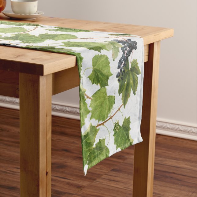 Grapes Vineyard Mediterranean Greek Island Short Table Runner (In Situ)