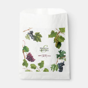 Grapes Vineyard Mediterranean Greek Island Wedding Favour Bags