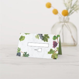 Grapes Vineyard Mediterranean Greek Island Wedding Place Card
