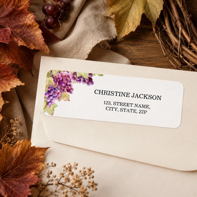 Grapes Vineyard Theme Return Address (Creator Uploaded)